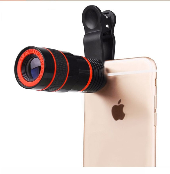 8x Zoom Optical Phone Telescope Portable Mobile Phone Telephoto Camera Lens and Clip for iPhone Samsung HTC Huawei LG Sony Etc