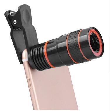 2018 8X Magnification Mobile Phone Zoom Telescope Magnifier Optical Camera Lens with Clip For iPhone Samsung LG HUAWEI Sony