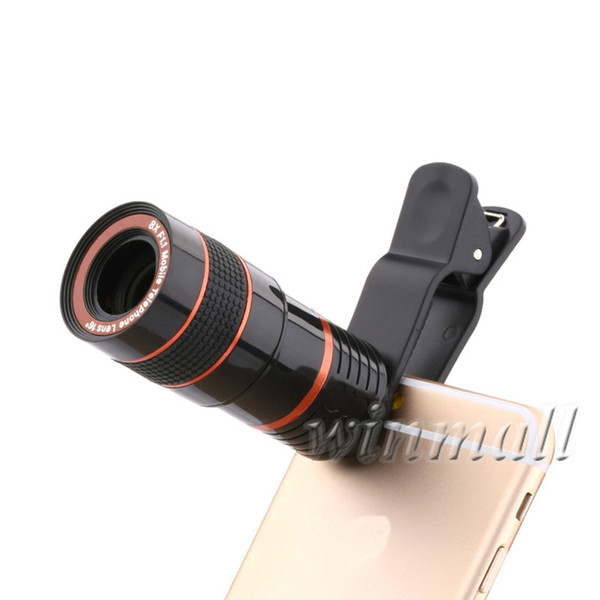 8x Zoom Optical Telescope Telephoto Mobile Phone Camera Lens with Clip For iPhone 8 Android SmartPhone