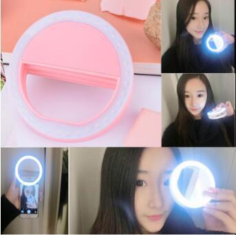 Christmas Portable Universal Selfie Ring Flash Lamp Light Mobile Phone LED Fill Lighting Camera Photography For Iphone X 8 7 6 plus Samsung