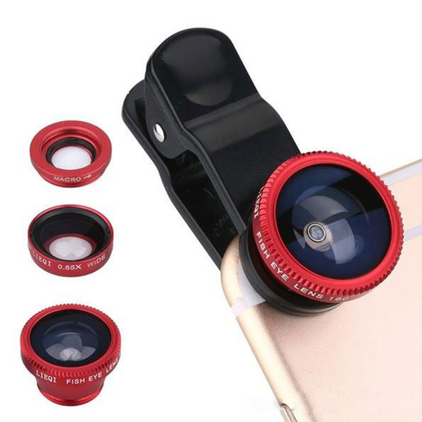 10PCS 0.4 times the super-wide phone ultra wide Angle lens combination 0.4 X+180 degrees fisheye + macro lens