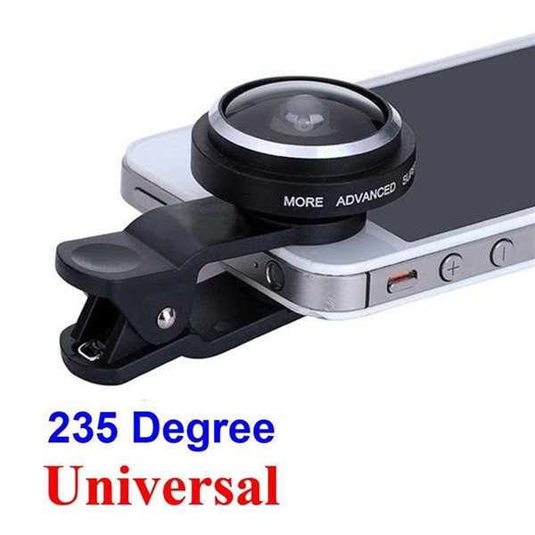 Universal Detachable Clip 235 Degree Fish Eye Lens For Mobile Cell Phone iPhone