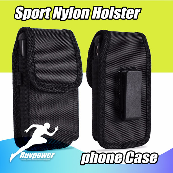 Sport Nylon Leather Holster Belt Clip phone Case For Universal Cover Pouch for Samsung Huawei S9 Plus iphoneXS X 7 8 Plus