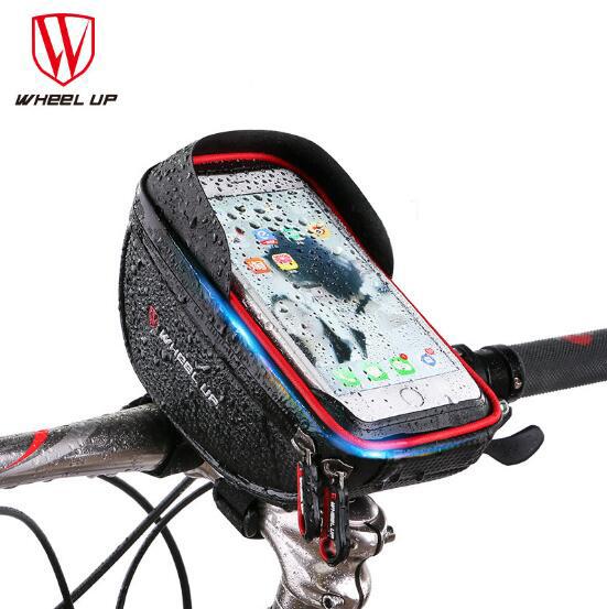 2018 hot sale Waterproof Cycling Sport Bike Accessories Touch Phone Bag Bicycle Frame Pannier Front Tube Bag free shipping