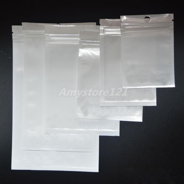 Plastic Poly OPP Packing Zipper Zip lock Packaging Bag Cell Phone Case Plastic Clear and White Jewelry Food PVC Bag Many Size Available