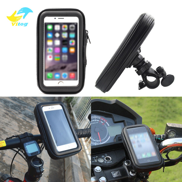 Bicycle Motorcycle Phone Holder telephone Support For Moto Stand Bag For Iphone X 8 Plus S10 GPS Bike Holder Waterproof Cover case