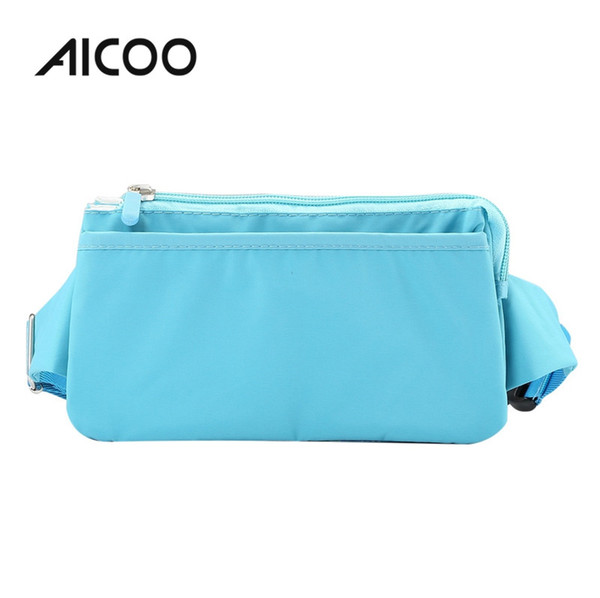 AICOO Multi-function Mobile Phone Universal Bag 4.0-6.6 Inch 5 Layer Waist Package Zipper Nylon Running Dance Bag OPP Bag