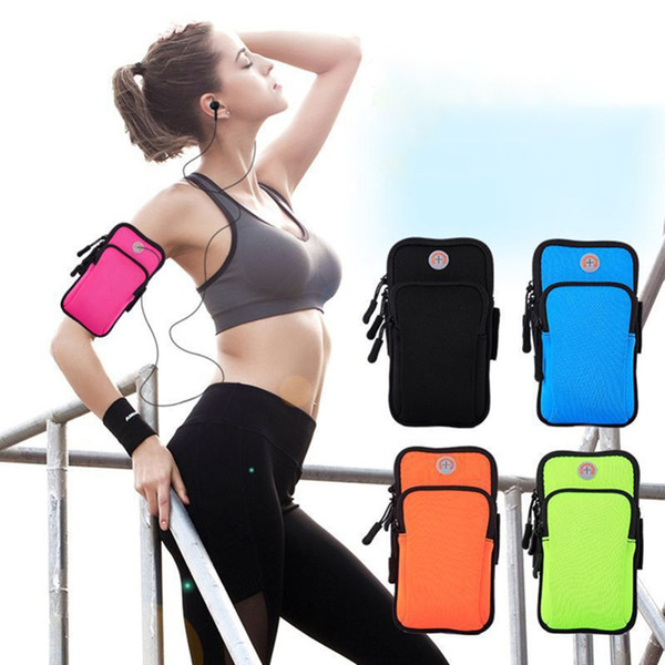 Multifunctional Outdoor Sports Armband Casual Arm Package Bag Gym Fitness Cell Phone Bag Key Holder for iPhone X Samsung HuaWei