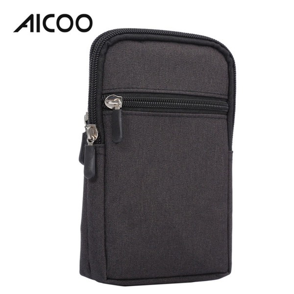 AICOO 5.2-6.3 Inch Universal Mobile Phone Bag Casual Denim Washing Material Hanging Pen Mobile Phone Package OPP Bag