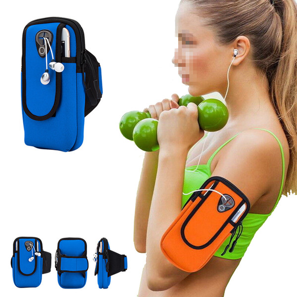 Multifunctional Sports Armband Sweatproof Running Armbag Casual Arm Package Bag Gym Fitness Phone Bag Key pouch Holder for iPhone Samsung