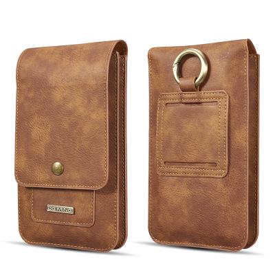 Mobile Phone Pouch Hanging waist For Phones Coque iphone Samsung Galaxy Case Waist Pack Luxury Leather Covers Shell Accessories Bag