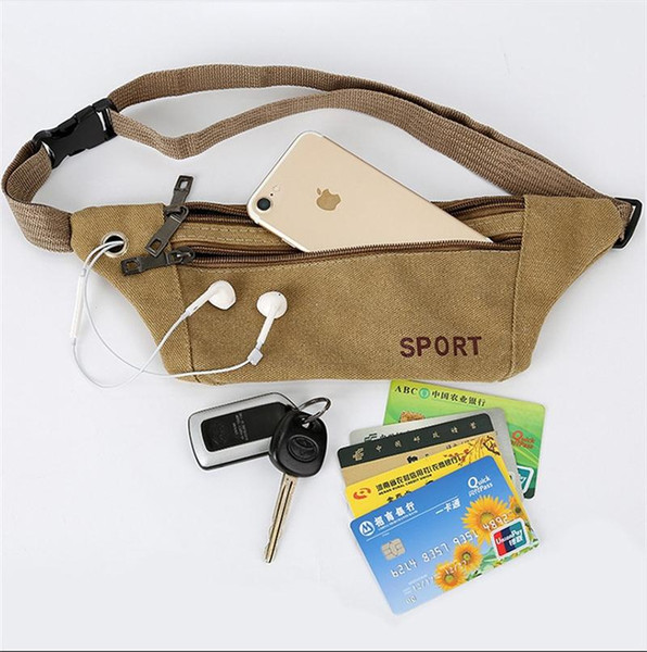 Outdoor cycling mountaineering multi functional tactical Fanny pack men's fashion casual canvas sports running Fanny pack