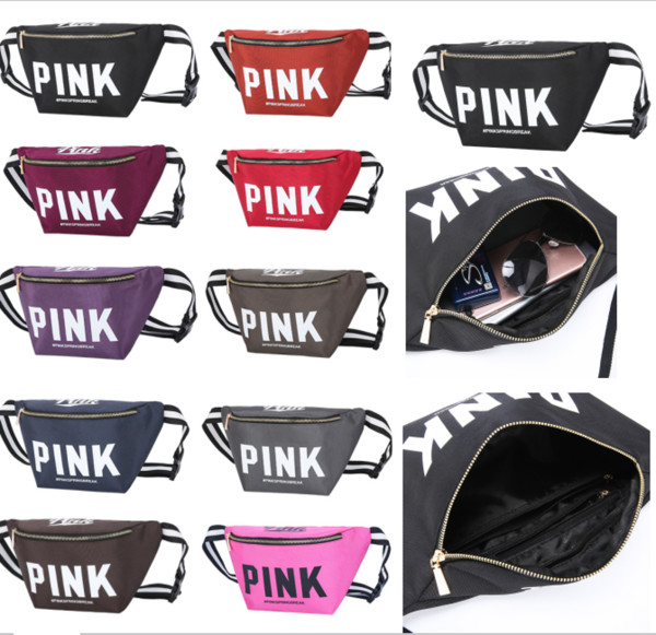 Love Pink Letter Fanny Pack Beach Waist Belt Bag Crossbody Shoulder Bags designer Handbags Purses Outdoor Cosmetic makeup Bag storage 2018