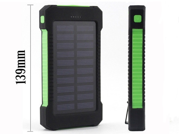 Solar Power Bank Dual USB Power Bank with LED light 20000mAh waterproof powerbank bateria external Portable charger for iphone7