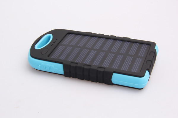 5000mAh Solar power bank waterproof shockproof Dustproof portable Solar powerbank External Battery for SamSung Cellphone iPhone 7 8 X Plus