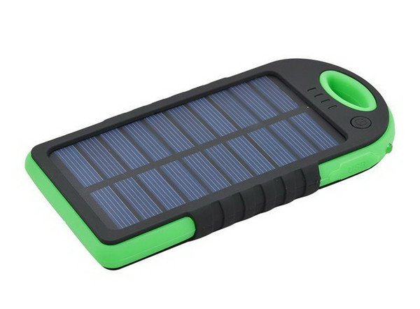 5000mAh Solar power bank waterproof shockproof Dustproof portable Solar powerbank External Battery for Cellphone iPhone 7 8 X Plus