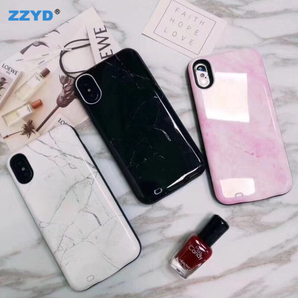 ZZYD Marble Design 3000 Mah External Power Bank Charger Case Mobile Phone Backup Battery Case For iP 6 7 8 plus X XR XS MAX