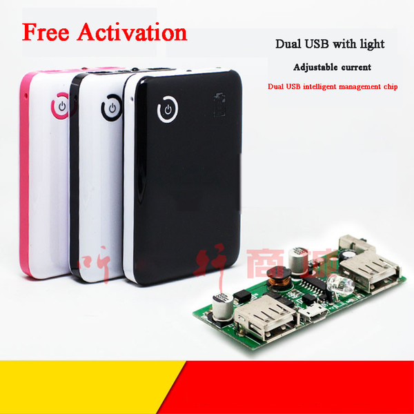 18650 Mobile Power Box Kit Dual USB 2A 5V Booster Board Mobile Phone Tablet Battery Base