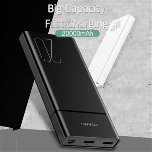 USAMS 20000 mah fast charging Power Bank for Universal Mobile Phone Portable External Emergency Backup Battery Charger USB Chargers Pack