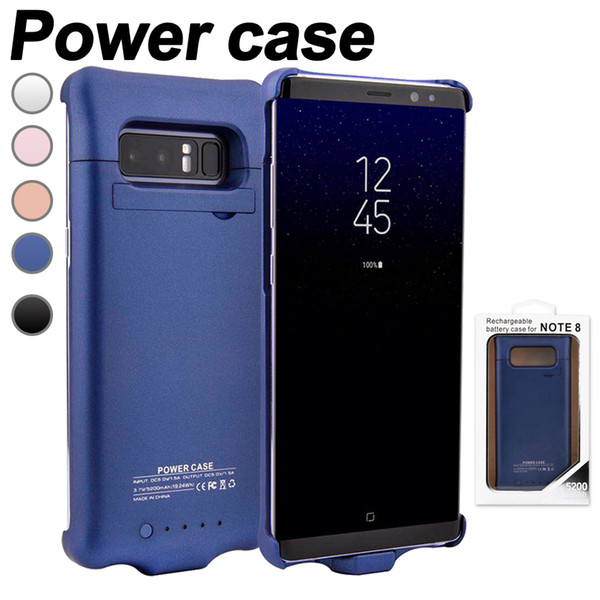 For Samsung Note 8 Battery Case Portable External Rechargeable Power Charger Case 5200mAh Protective Backup Charging Case with Retail Box