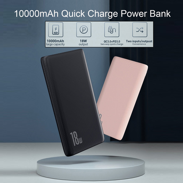 Brand Authentic 18W USB PD Power Bank 10000mAh Fast Charger for iPhone Xiaomi Dual-Way Quick Charge 3.0 Power bank Portable Battery Charger