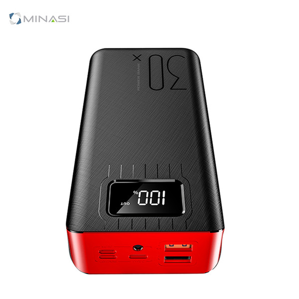 MINASI Business Model Ultra-large capacity mobile power supply 30000mah. Fast charging 5V / 2A Output Double Usb Interface charging treasure