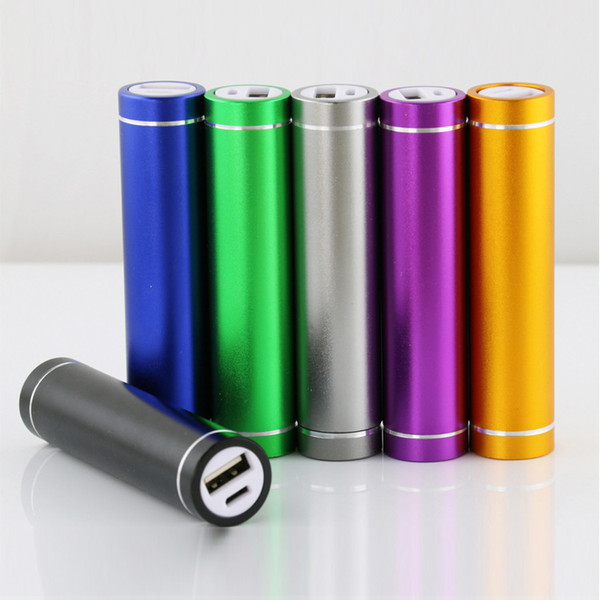 50pcs Fashionable aluminum Lipstick 2600 mAh Power Bank Portable Backup External Battery USB Mobile charger Mobile Power Supply