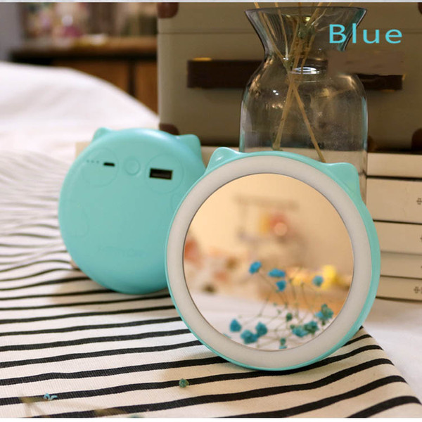 Daily Use LED Lights Lamp Makeup Mirror Portable USB Mobile Power Bank Makeup Tools 1500mAh Capacity Power banks