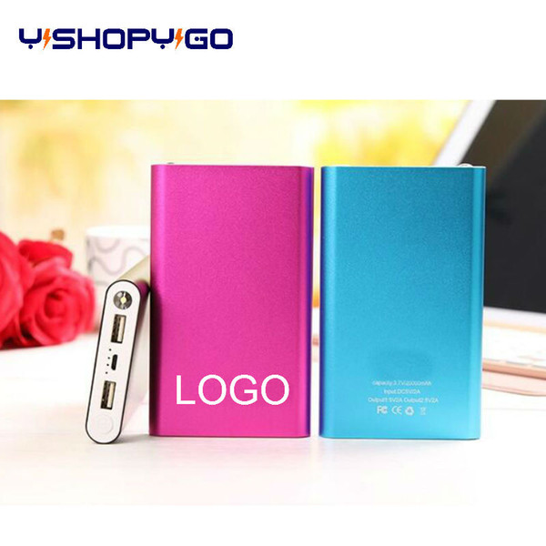 Customized logo 2 USB Power bank mobile charger powerbank real 10000mah backup Power Bank external battery bank For xiaomi