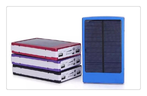 Phone Power Banks Solar Charger and Battery 30000mAh Solar Panel Dual Charging Ports portable power bank for All Cell Phone table PC MP3