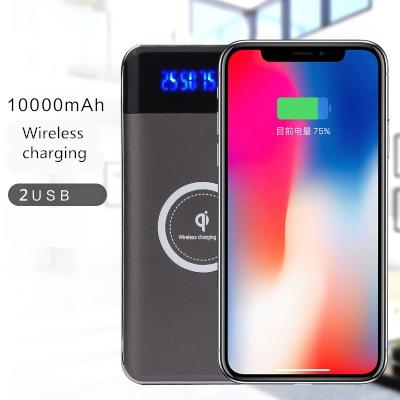 10000mah PowerBank External Battery Quick Charge Wireless Charger Powerbank Portable Mobile Phone Charger for iPhone x 8 8Plus with packing