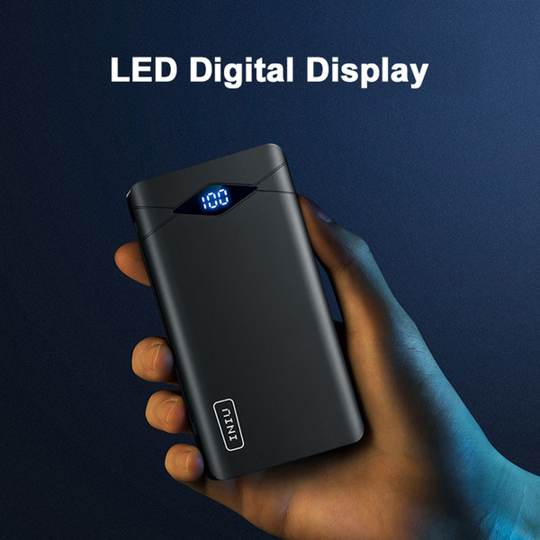 10000mAh LED Display Power Bank 2.4A 2 USB Portable Charger Powerbank For Xiaomi Mi Phone External Battery