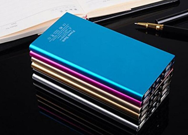 Metal Slim Power Bank 20000mah Portable Mobile Battery Backup Charger 2 USB Ports Emergency Charger For All Smart Phone