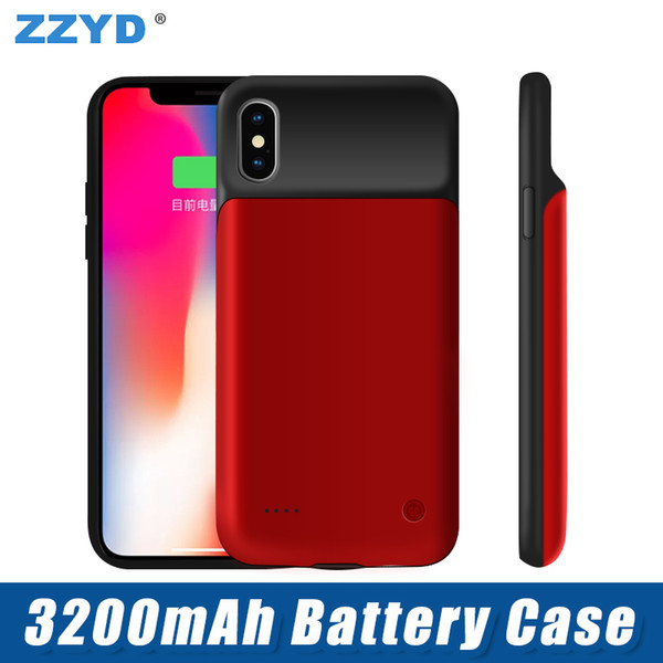 ZZYD For iPhone X External Power Bank Charger Case 3200 mAh Portable Phone Backup Battery Case With Retail Package