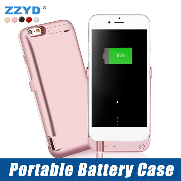 ZZYD 6000 mAh External Power Bank Charger Case Mobile Phone Backup Battery Case For iP 6 7 8 plus Cell Phone