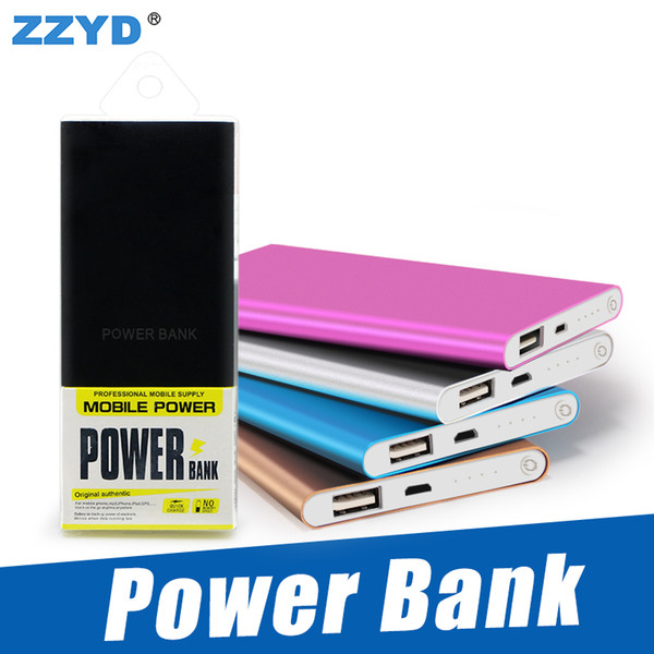 ZZYD Portable Ultra thin slim powerbank 4000mah charger power bank for S8 mobile phone Tablet PC External battery