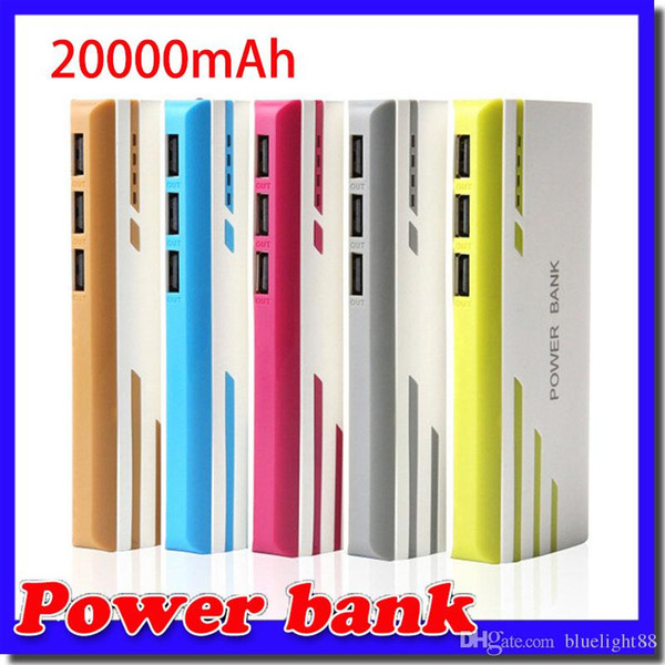 New Style Romoss 20000mAh Power Bank 3USB External Battery With LED Portable Power Banks Charger For iPhone 6s Samsung s6 Android Phones