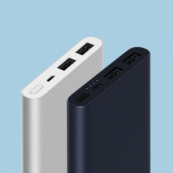 Original 10000mAh Xiaomi Power Bank 2 Quick Charge Powerbank Dual-USB Portable Aluminium Fast Charging Mi Power External Battery