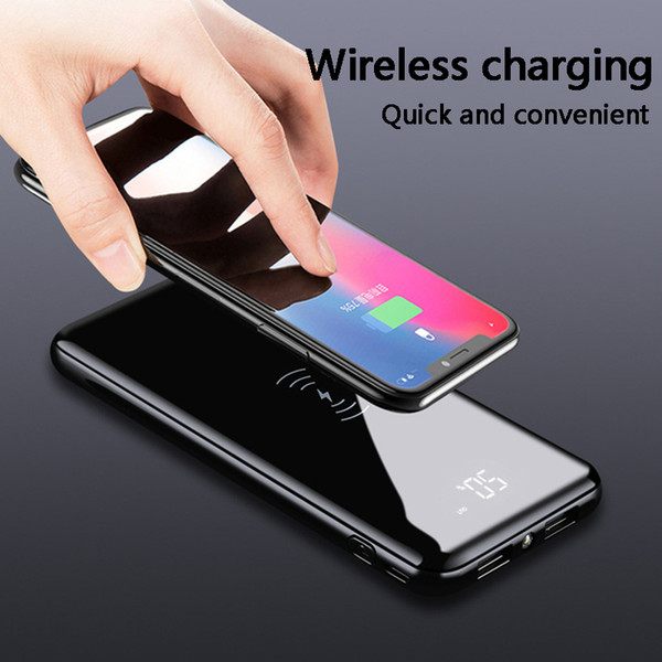 Power Bank 20000Mah Qi Wireless Charger fast Charge power bank USB for iphoneX For samsung S8 5V/2.1A Portable Hight quality