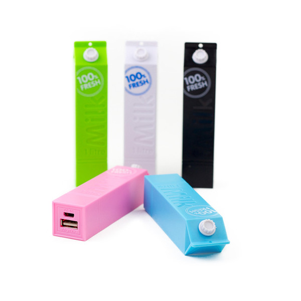 Power Bank 2600mAh for iPhone6s for Galaxy S7 edge for Cellphone Portable Milk Style Charger 50pcs/up