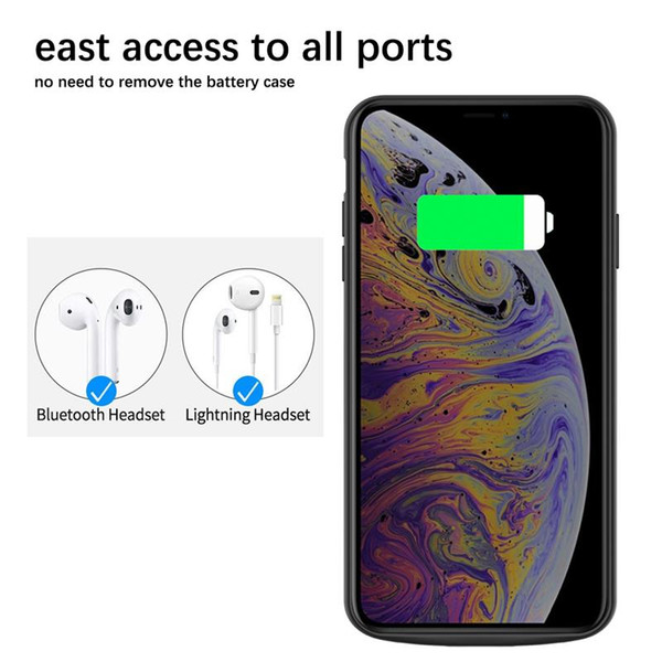 10000mAh Power bank Charging Case Cover iPhone XS Max Battery Charger Case For iPhone 6.5 inch backup power Case