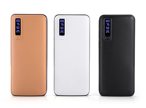 New style 20000mAh Power Bank 3USB External Battery Portable Power Bank Charger with LED light For iPhone 8 X Samsung s8 universal 50PCS