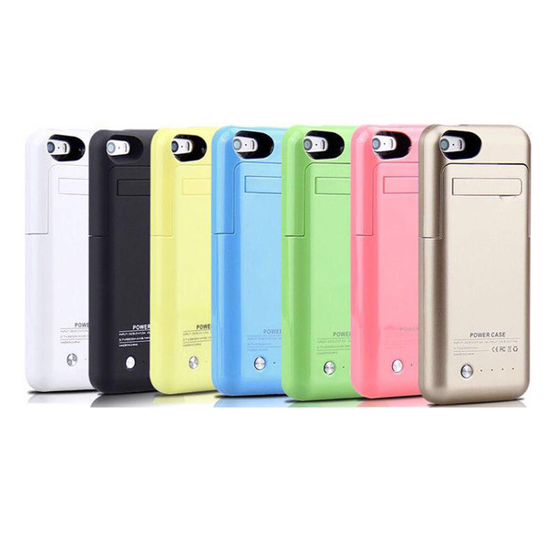 2200mah smart phone battery case for iphone 5 5S portable usb power bank external backup battery charger case colorful stand case BAC015