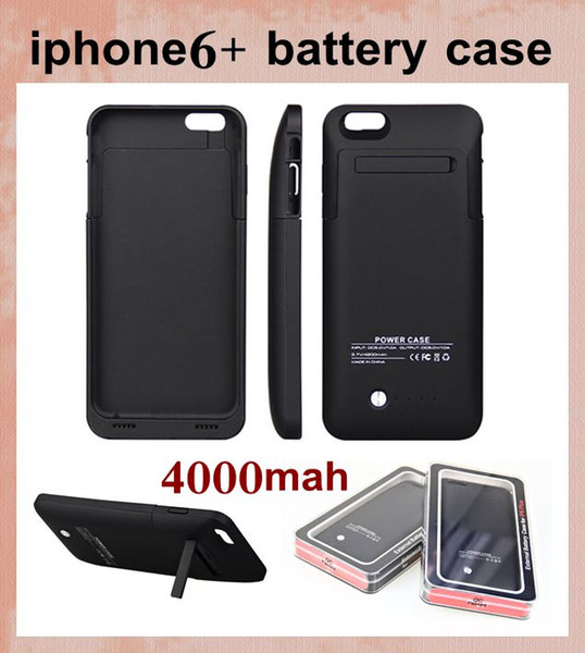 4000mAh power banks cover battery case for iPhone 6 plus charger case for iPhone6 + battery back cover case with retail packaging BAC020