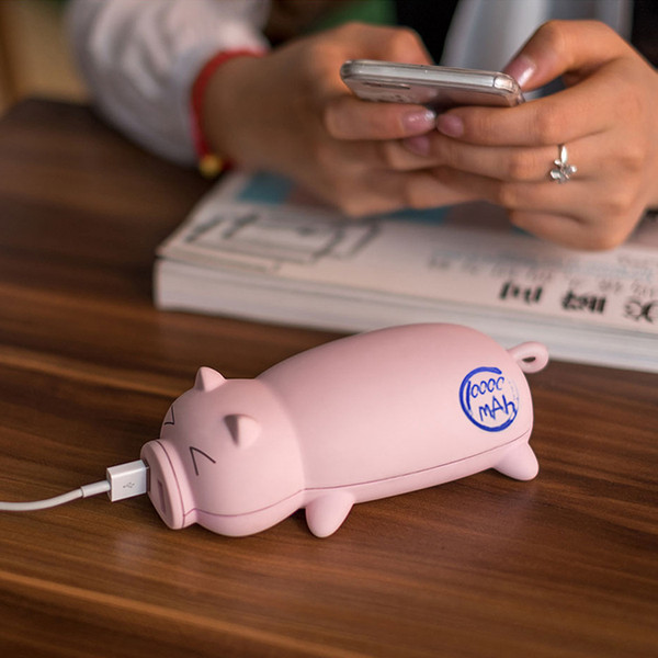 Adorable Piggy Design Portable Dual USB Port Power Bank 10000mAh For Iphone phone charger portable charger