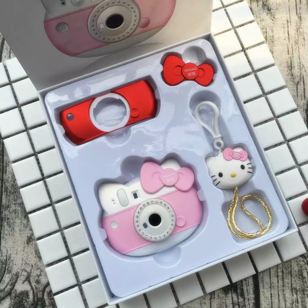 Hello kitty Polaroid Camera modeling mobile power bank 6000mAh pink lovely Hello kitty portable power bank gift for girl