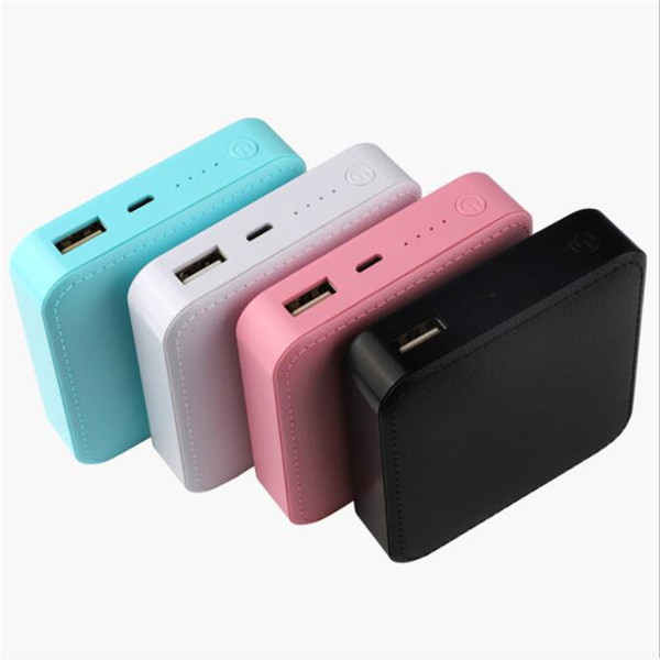 Mini Powerbank 4500mAh Charger Cell Phone Power Banks For Mobile Phone PU Leather Power Bank Compatible with iPhone iPad Samsung