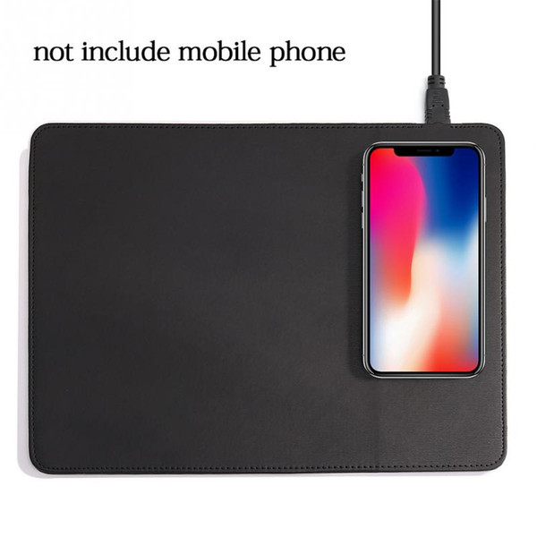 USB Wireless Charging Mouse pad Mobile Phone Charger Multi-functional PU Leather Mouse Mat Fast Charging Universal