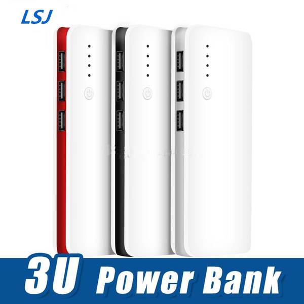 Portable 7500mAh Power bank External Battery Pack 3 USB Phone Charger For iP 6 7 8 Samsung S8 Note 8