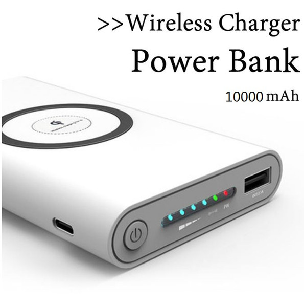 10000mah Power Bank External Battery quick charge Wireless Charger Powerbank Portable Mobile phone Charger for iPhone 8 8plus X Samsung